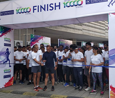 Celebrating our 10,000 employees milestone with a 10K run Life-At-Edelweiss