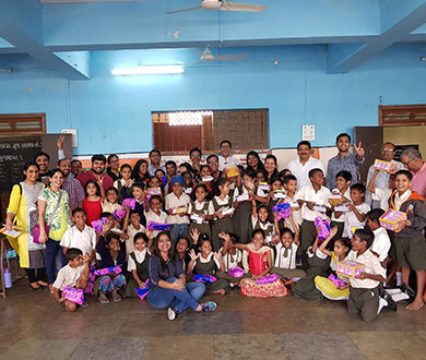 Edelweiss volunteers distribute stationery in remote schools during Joy of Giving week Life-At-Edelweiss